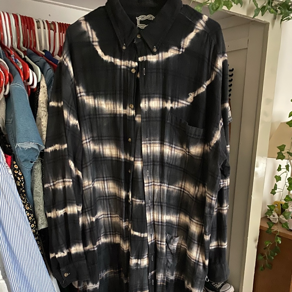 opening ceremony acid wash long flannel
